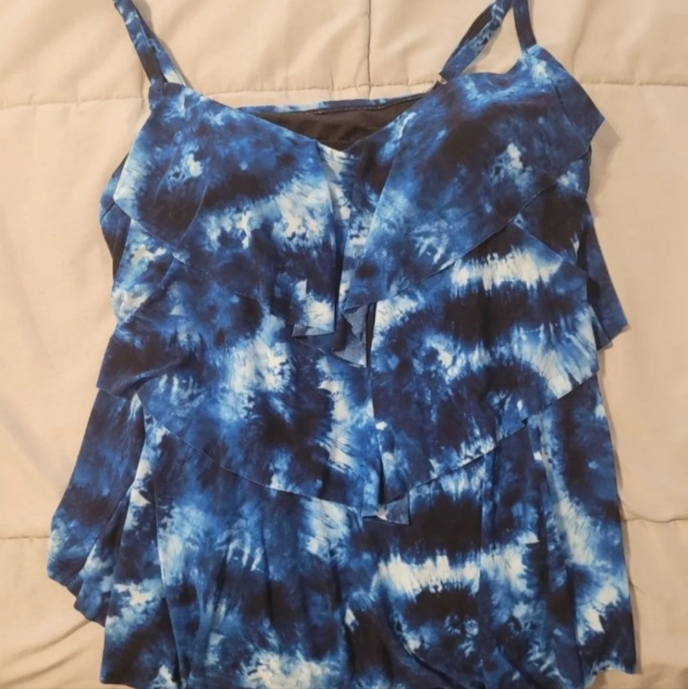 🌱🌱4/$20🌱🌱  aqua Green tankini top 18w